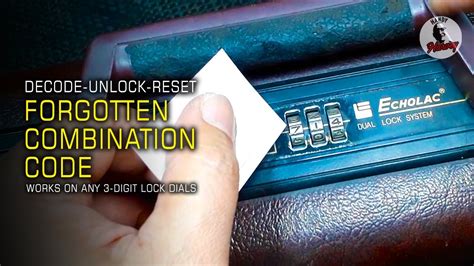 How to Decode, Unlock & Reset Forgotten Combination Locks on .